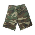 Vintage Woodland Camo 5 Pocket Flat Front Shorts